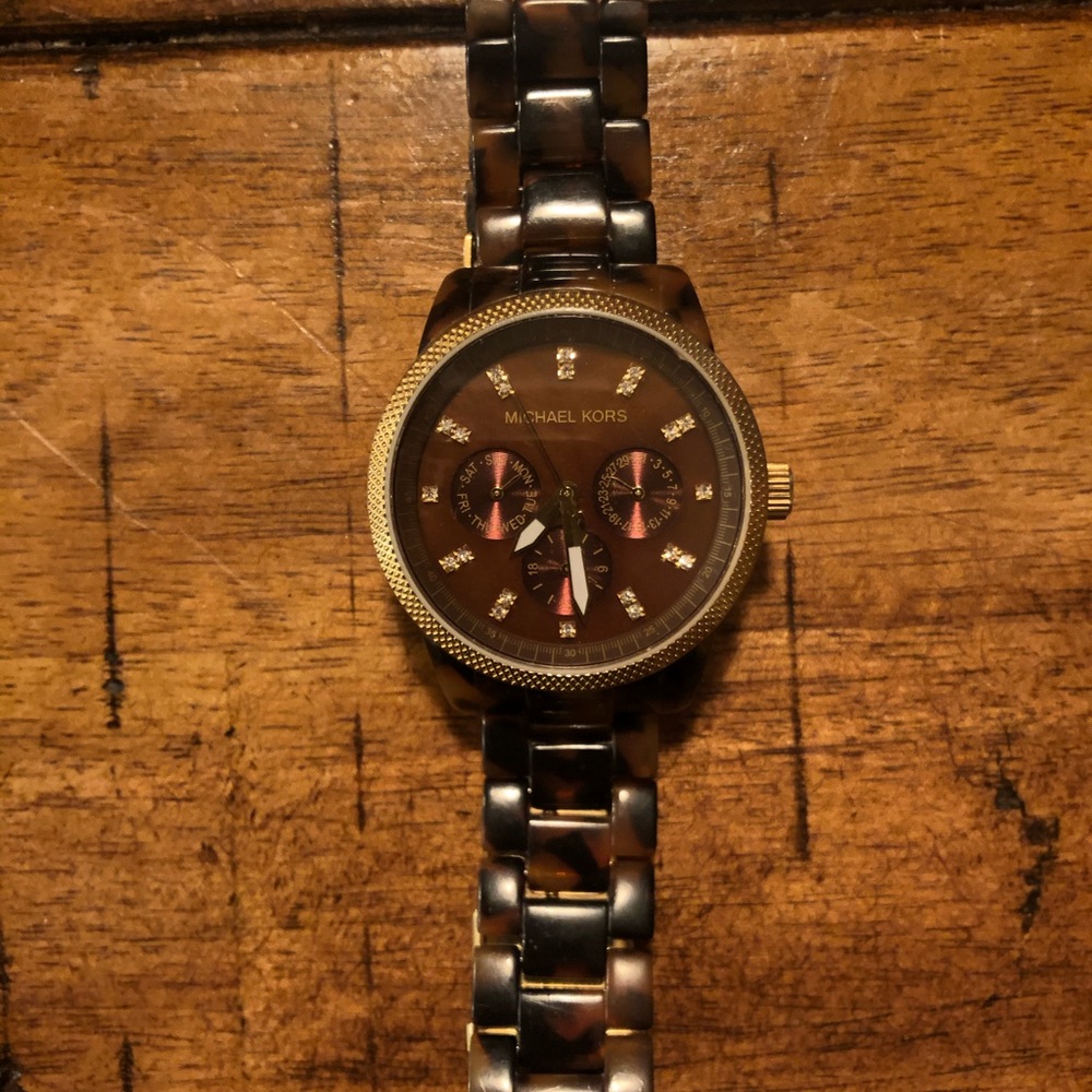 Tortoise Michael Kors Watch